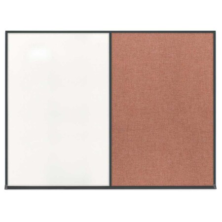 United Visual Products Triple Door Radius Plus Corkboard, 96" x UV8006PLUS-WHITE-COBACC